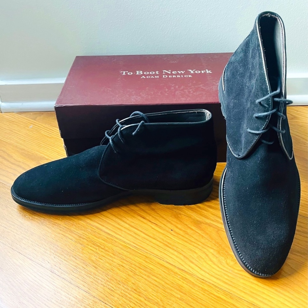 the elegant To Boot New York Phipps Men's Shoes Dark Black Suede Hydro